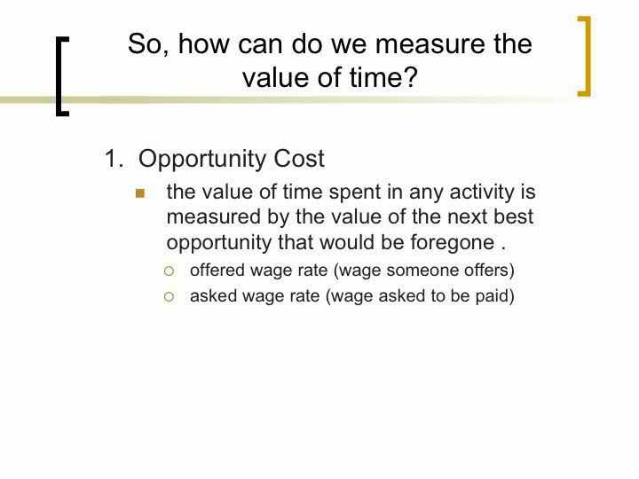 Opportunity Cost Before