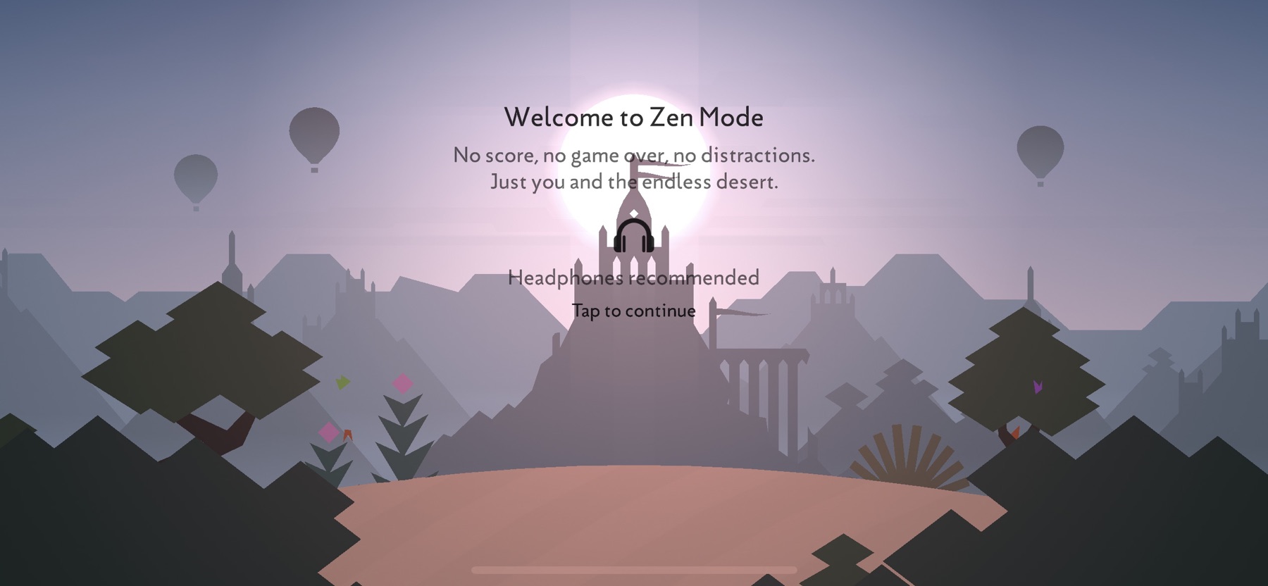 Alto’s Odyssey Zen Mode