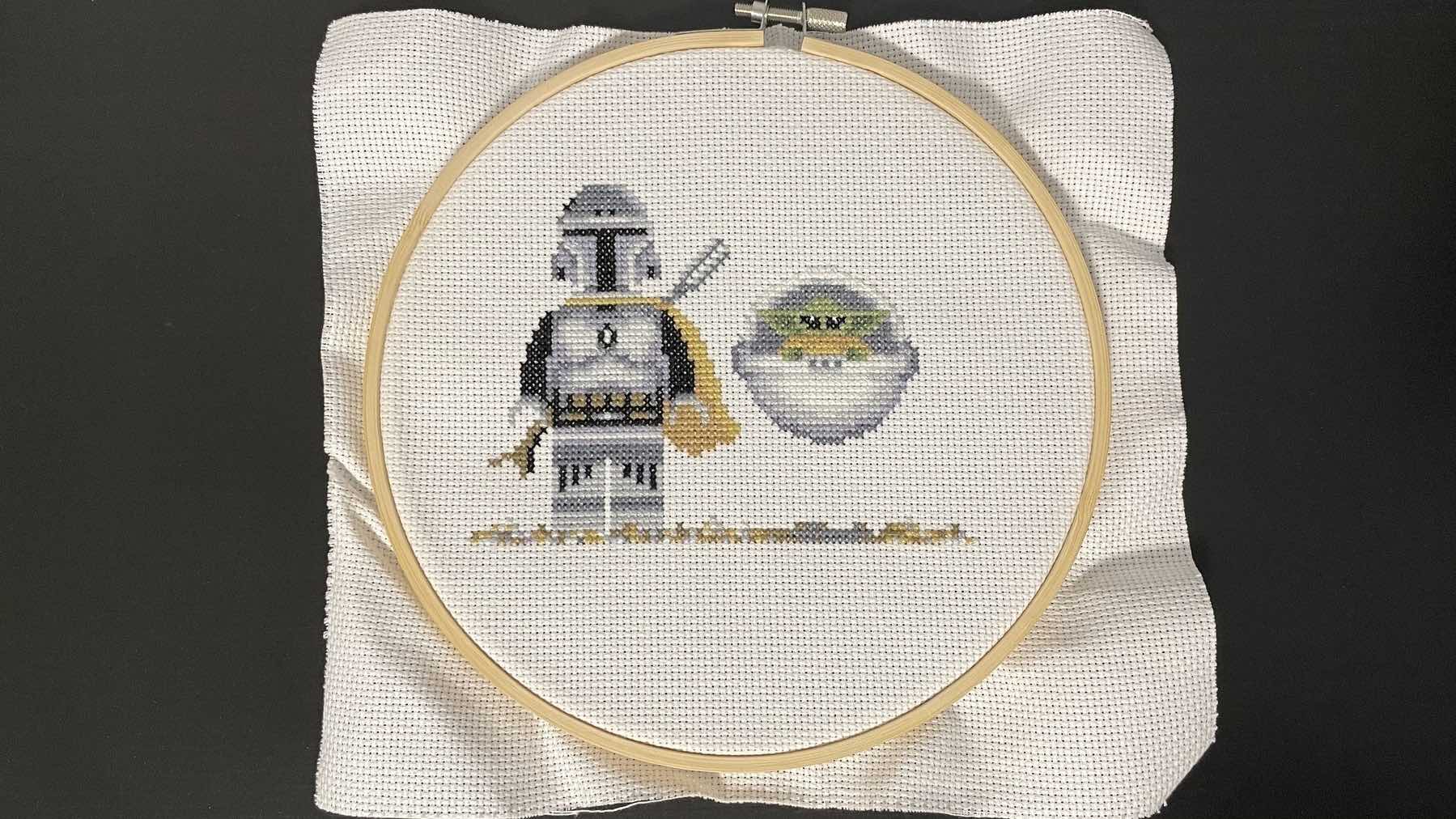 Mandolorian cross stitch