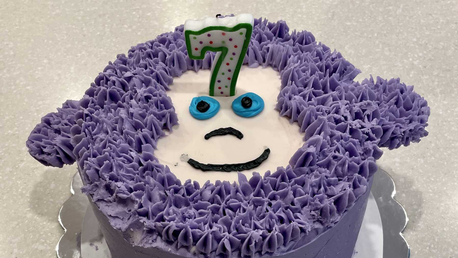Purple monkey cake