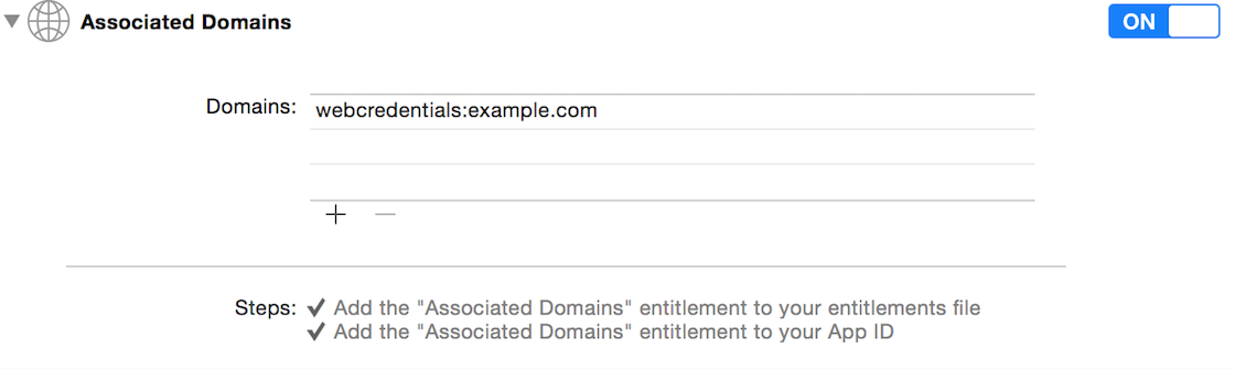 Associated Domains entitlement